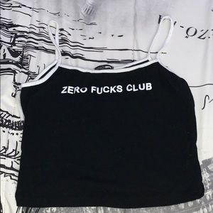 “Zero #%#@$ Club” Crop Top